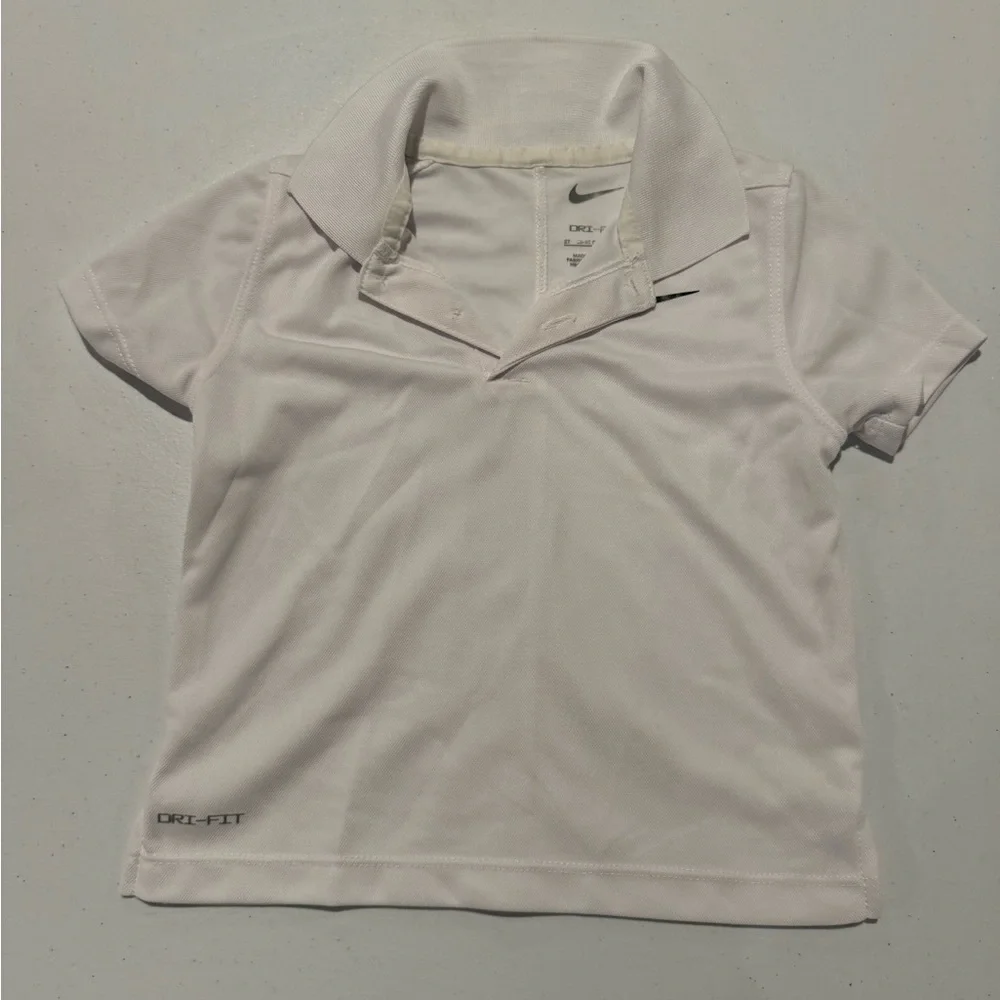 Nike Kids White Dri-FIT Polo Top